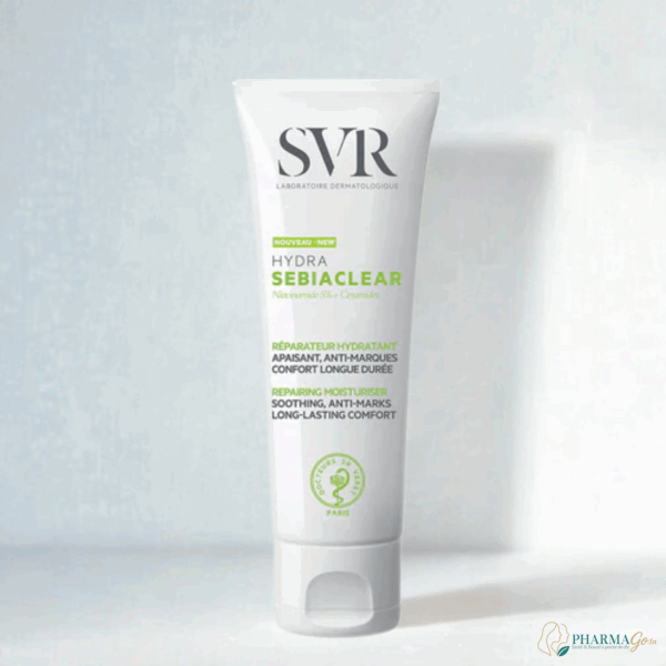 SVR SEBIACLEAR HYDRA 40 ml – Soin apaisant et hydratant anti-marques pour peaux à imperfections. Crème réparatrice non comédogène, hydrate en profondeur, apaise les irritations et réduit les marques post-acné.