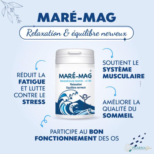BIOHEALTH MARE MAG 60 gélules – Magnésium marin et vitamines B pour réduire la fatigue, soutenir le système nerveux et améliorer la résistance au stress. Disponible sur PharmGo.